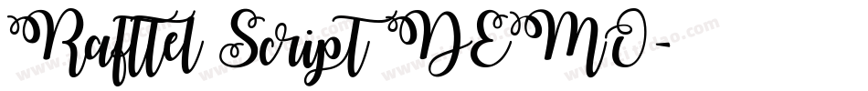 Rafttel Script DEMO字体转换